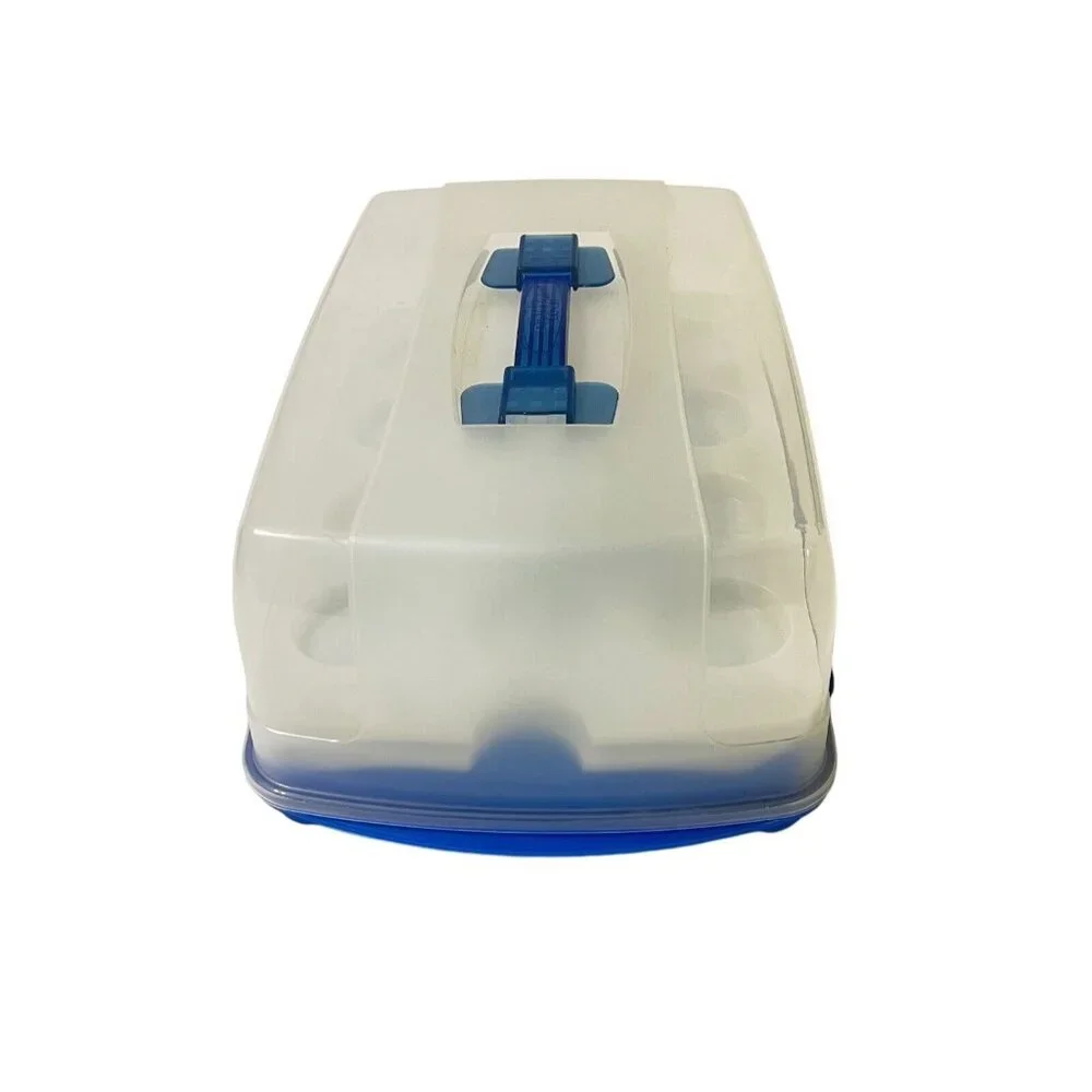 Lock N Lock Cupcake Cake Carrier Holder Egg Storage Container Blue HLS1040
